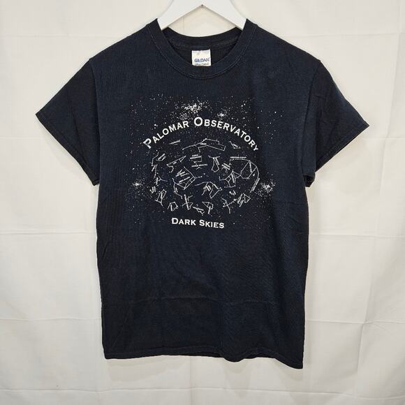 Palomar Observatory California Space Astronomy Short Sleeve Shirt Black Small - Picture 1 of 7